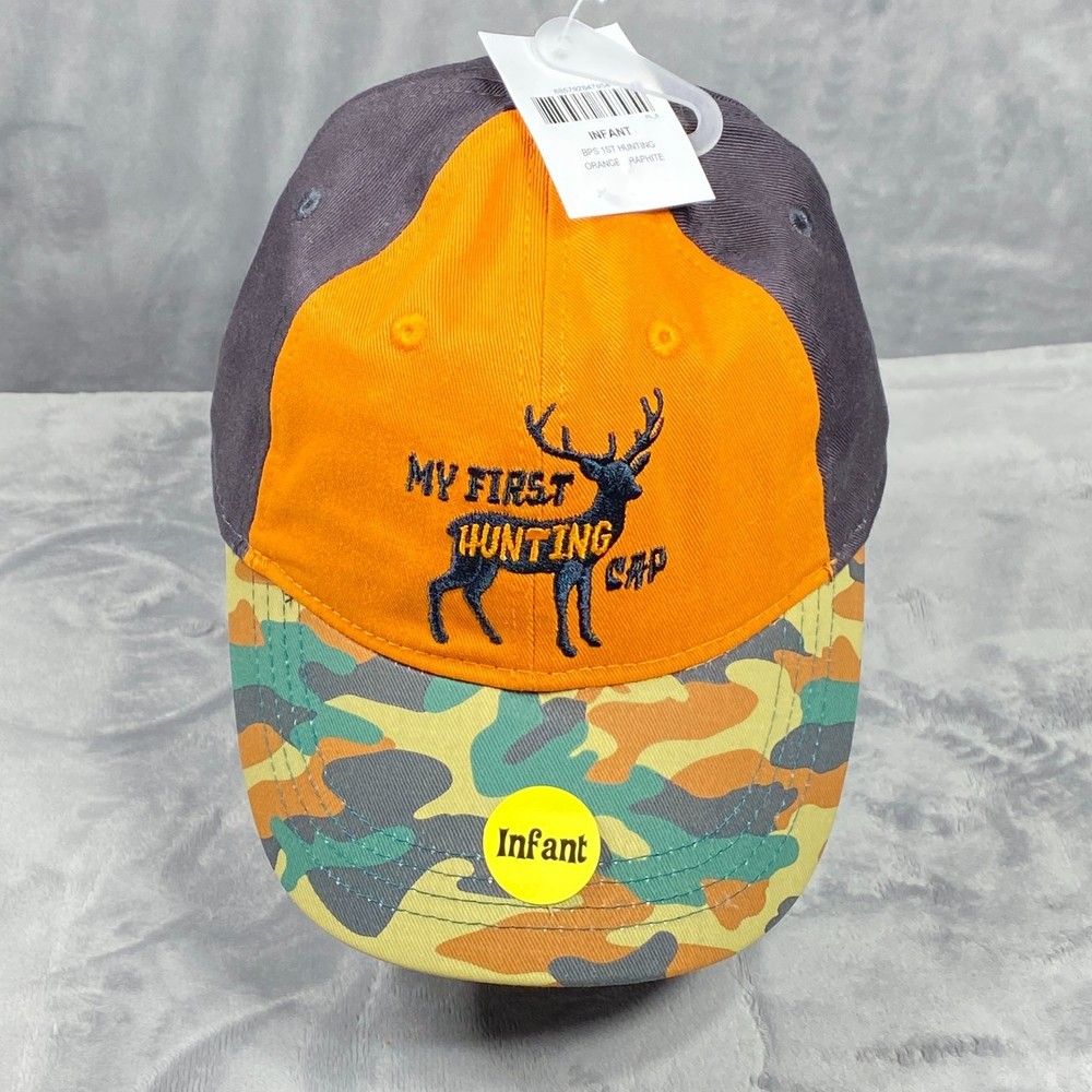Bass Pro Shops Infant My First Hunting Hat Camo orange black